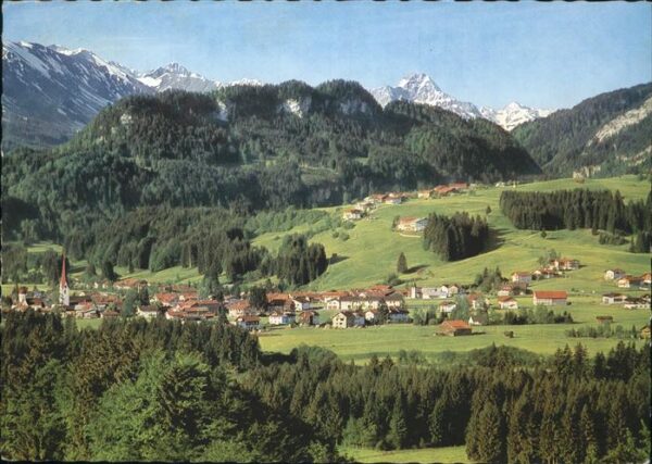 Fischen Allgaeu Panorama Alpen Fellhorn Zwölferkopf Wid