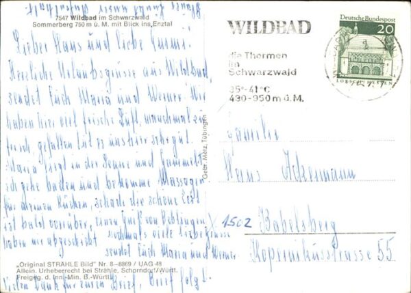 Wildbad Schwarzwald Sommerberg Enztal – Bild 2