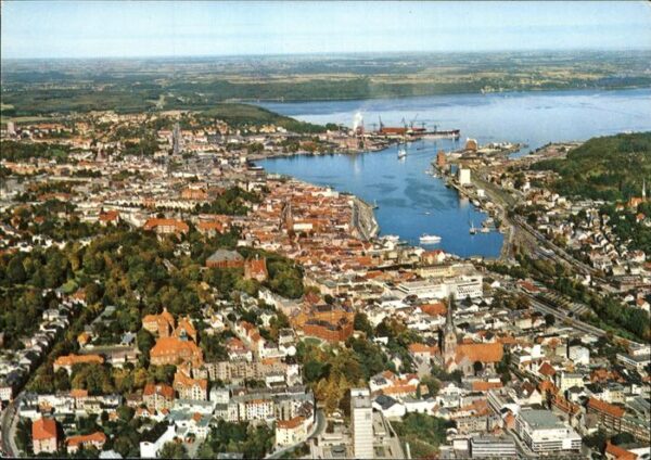Flensburg Fliegeraufnahme Stadt Wasser
