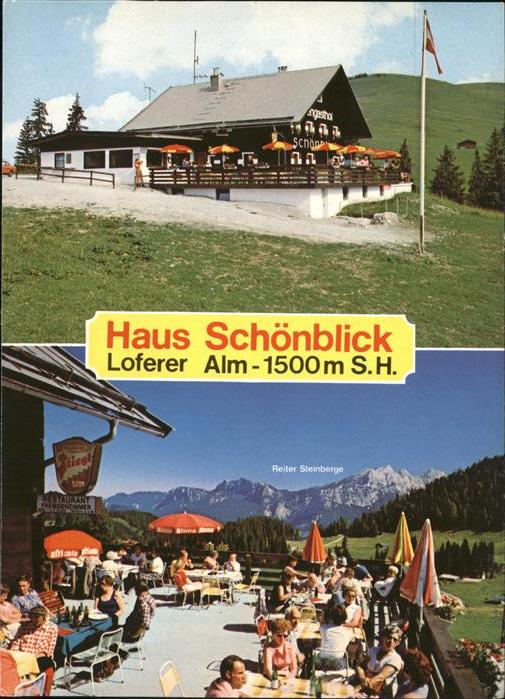 Lofer Haus Schönblick Terrasse Loferalm Toni