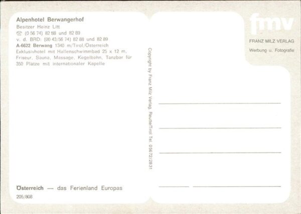 Berwang Tirol Alpenhotel Berwangerhof Heinz Litt – Bild 2