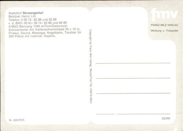 Berwang Tirol Alpenhof Berwangerhof Heinz Litt – Bild 2