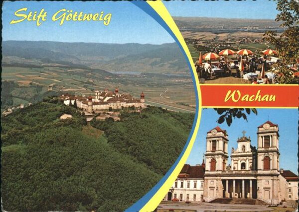 Wachau Oesterreich Benediktinerstift Fliegeraufnahme Wacha
