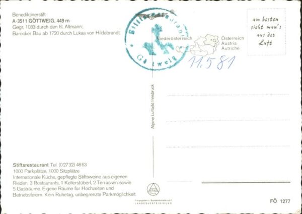 Wachau Oesterreich Benediktinerstift Fliegeraufnahme Wacha – Bild 2