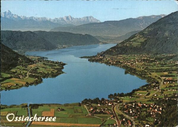 Steindorf Ossiacher See Fliegeraufnahme See Stiegl Bodendorf Os
