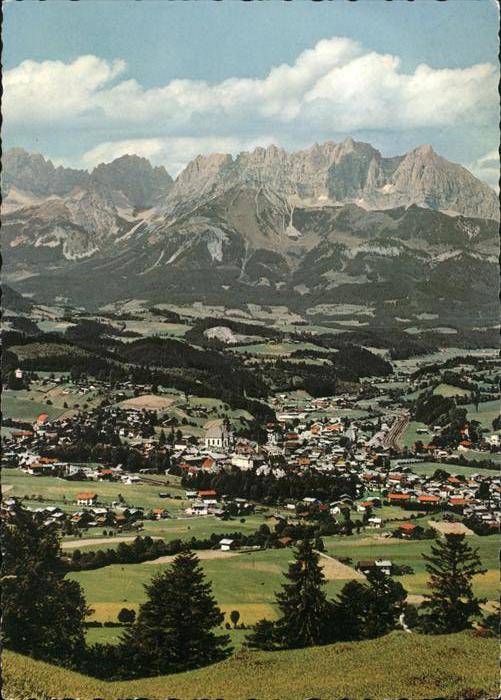 Kitzbuehel Tirol Panorama mit Wilden Kaiser
