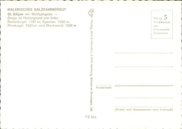 St Gilgen Salzkammergut Panorama mit Wolfgangsee – Bild 2