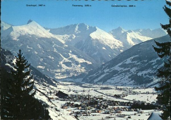 Bad Hofgastein Salzburg Panorama im Schnee mit Hohen Taueren