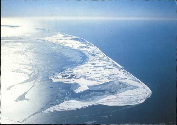 Sylt Insel im Schnee Fliegeraufnahme ganze I