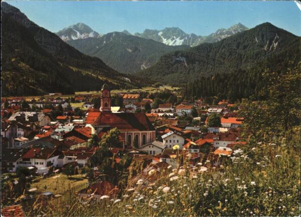 Mittenwald Bayern Panorama mit Tiroler Berge