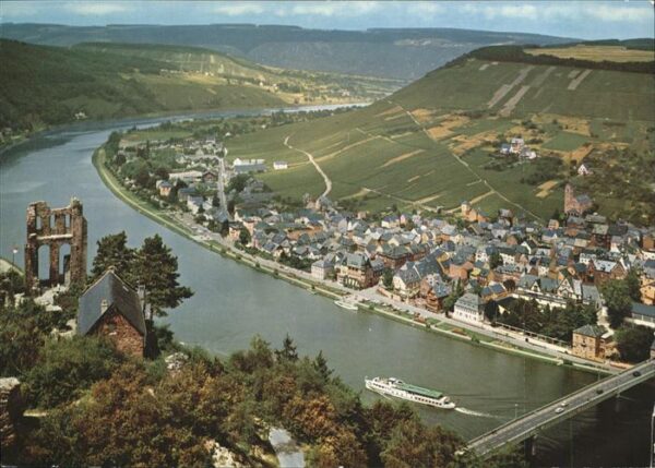 Traben-Trarbach Fliegeraufnahme Panorama an der Mosel B
