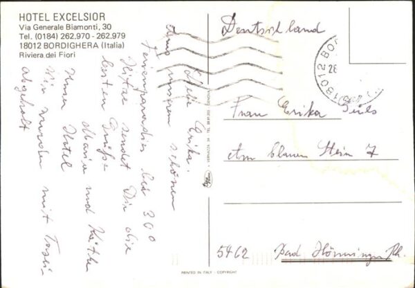 Bordighera Hotel Excelsior – Bild 2