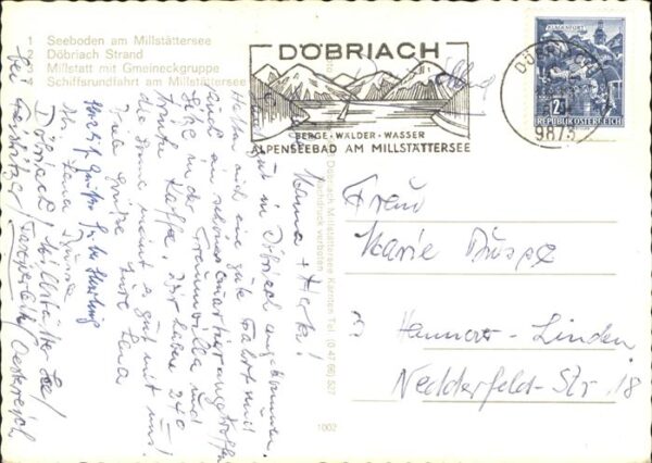 Seeboden Millstaettersee Döbriach Strand Millstatt mit Gmeineckg – Bild 2