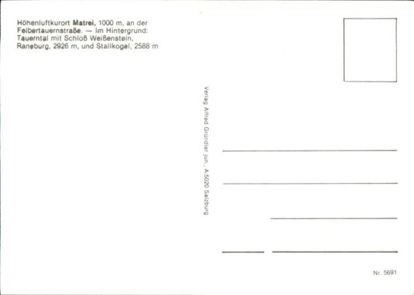 Matrei Osttirol Felbertauernstrasse Tauerntal Schloss W – Bild 2