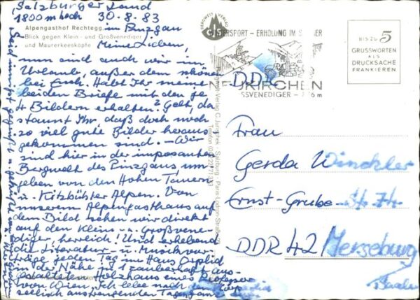 Neukirchen Grossvenediger Alpengasthof Rechtegg Blick gegen Klein – Bild 2