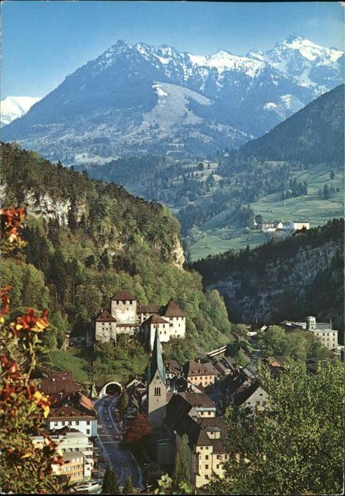 Feldkirch Vorarlberg Schattenburg Tunnel Alpenpanorama