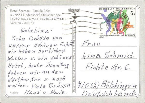Bodensdorf Steindorf Hotel Seerose Strand Wassersport – Bild 2