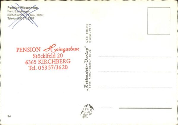 Kirchberg Tirol Pension Wiesenheim Wappen – Bild 2