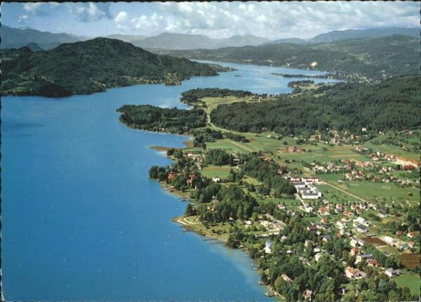 Krumpendorf Woerther See Alpenseebad Fliegeraufnahme