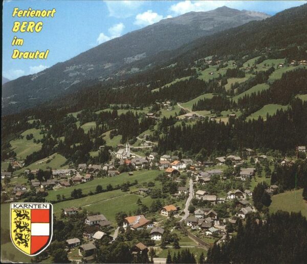 Berg Drautal Fliegeraufnahme Wappen
