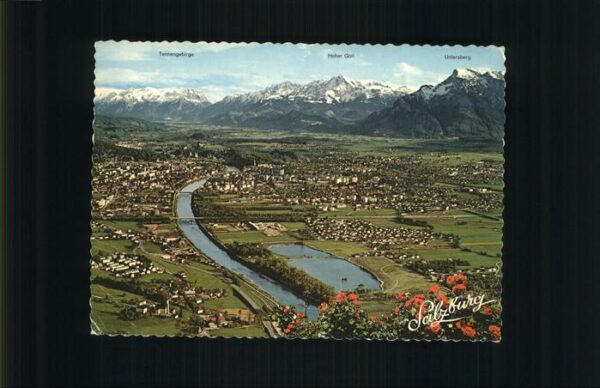 Salzburg Oesterreich Salzachtal und Alpenpanorama Fliegerauf