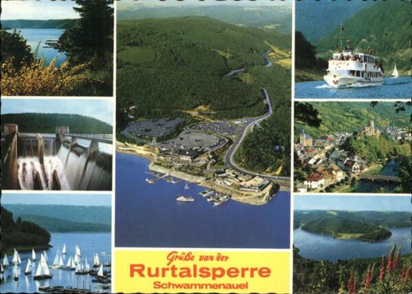 Schwammenauel Rurtalsperre Stausee Segelboot Schiff B