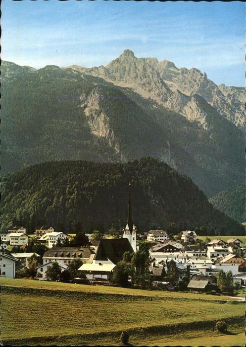Abtenau Ortsansicht mit Kirche Tennengebirge Wi