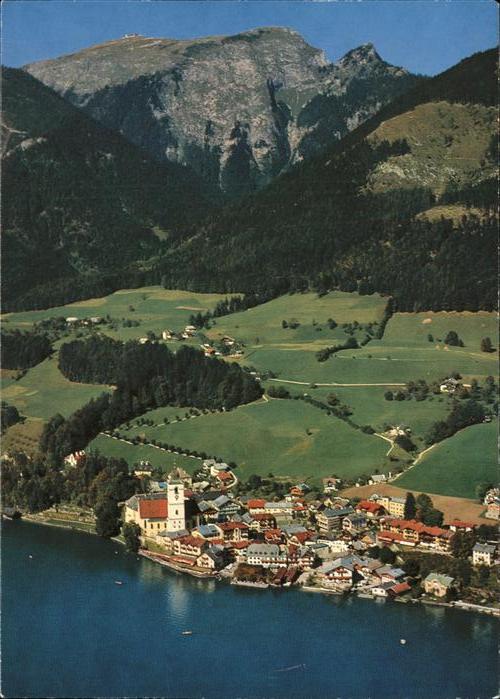 St Wolfgang Wolfgangsee Fliegeraufnahme Schafberg Wolfgangsee