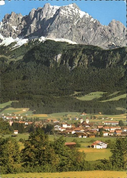 St Johann Tirol Panorama mit Wildem Kaiser Luftkurort