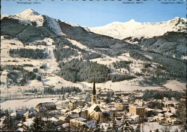Bad Hofgastein Salzburg Ortsansicht mit Kirche Wintersportzentr