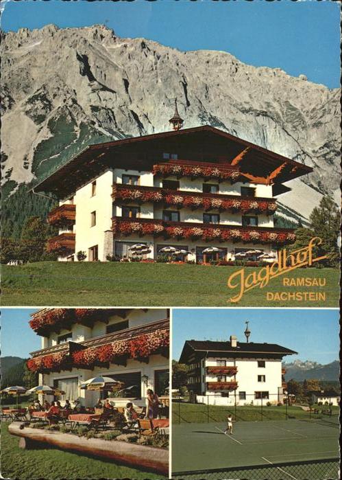 Ramsau Dachstein Steiermark Hotel Jagdhof Terrasse Tennisplätze