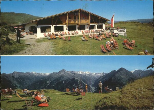 Finkenberg Tirol Gasthof Jochberg Penken Tenne mit Alpen