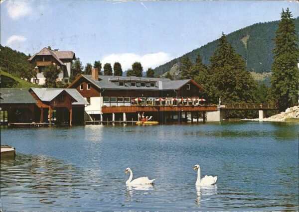 Lunz See Niederoesterreich Grubmayrs Seeterrasse am Lunzersee