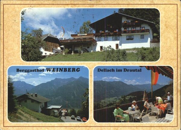 Dellach Drautal Berggasthof Weinberg Terrasse