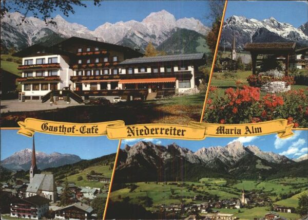 Maria Alm Steinernen Meer Gasthof Niederreiter mit Alpenpanorama