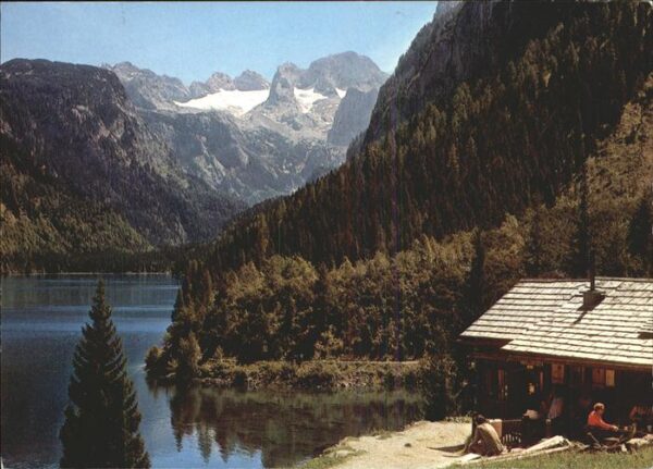 Dachstein Gebirge mit Gosausee und Jausenstation Klackl H