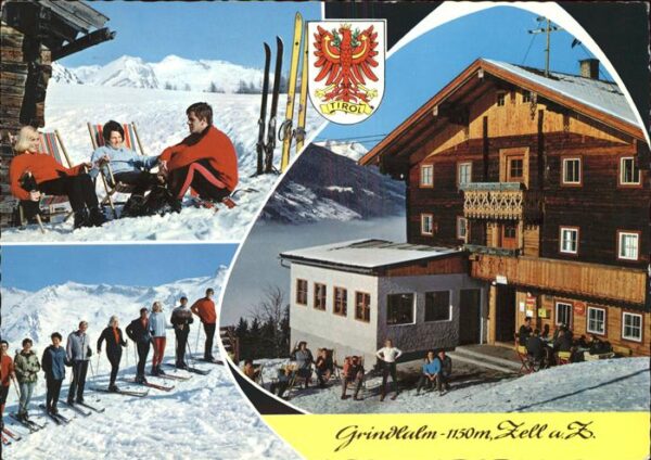 Zell Ziller Tirol Grindelalm Skifahrer