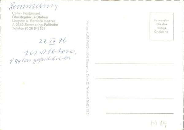 Semmering Niederoesterreich Christophorus Stuben Panorama Gastraum – Bild 2