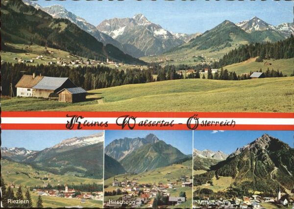 Kleinwalsertal Panorama mit Riezlern Hirschegg Mittelb