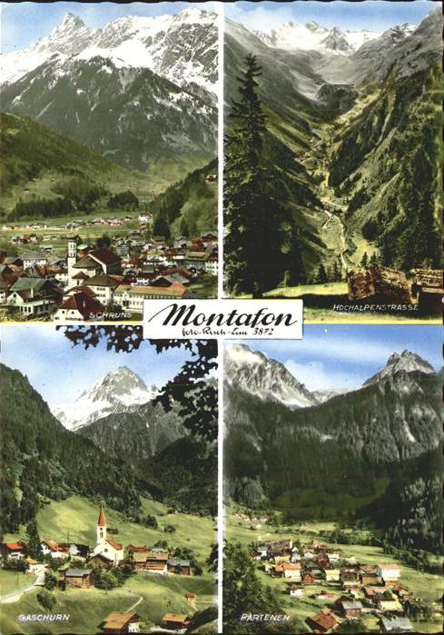 Gaschurn Vorarlberg Panorama von Schruns Hochalpenstrasse P