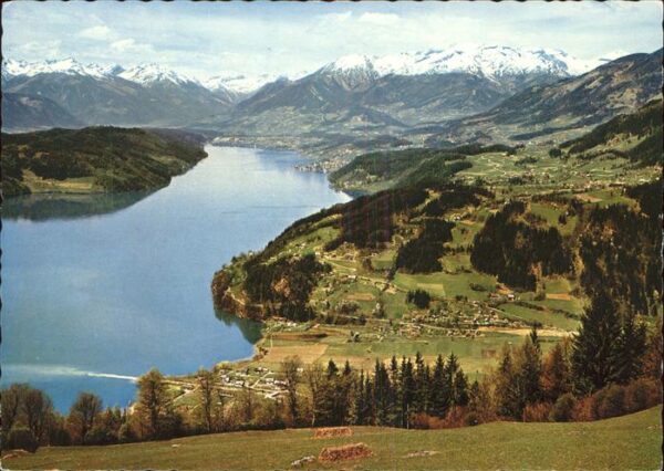 Millstaettersee Panorama mit Hohe Tauern