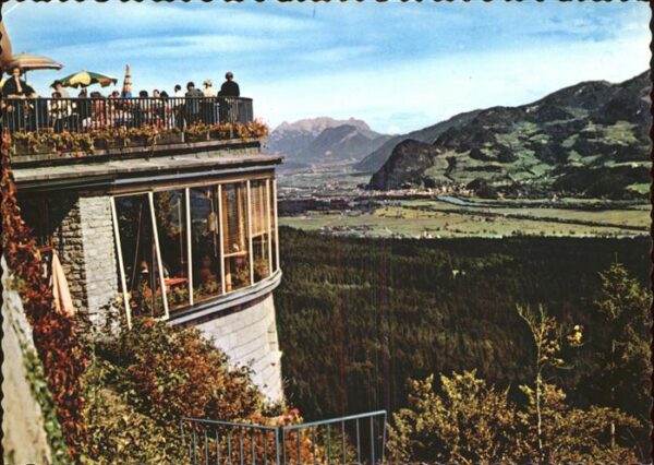 Eben Achensee Kanzelkehre Terrasse mit Wildem Kaiser
