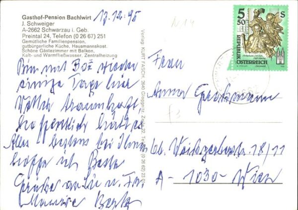 Schwarzau Gebirge Gasthof Pension Bachlwirt Panorama – Bild 2