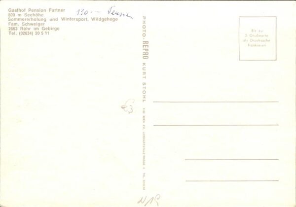 Rohr Gebirge Gasthof Pension Furtner – Bild 2