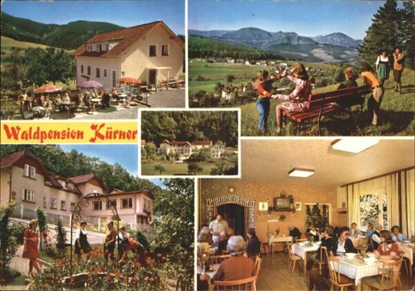 Prigglitz Waldpension Kürner Terrasse Gastraum Ga