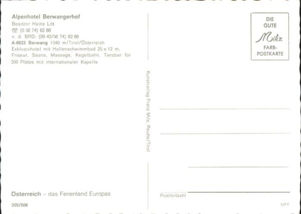 Berwang Tirol Alpenhotel Berwangerhof – Bild 2
