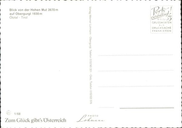 Obergurgl Soelden Tirol Hohen Mut Ötztal – Bild 2