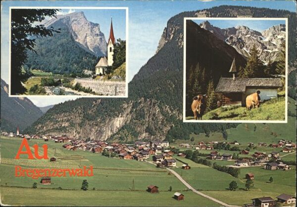 Au Bregenzerwald Kühe Kirche