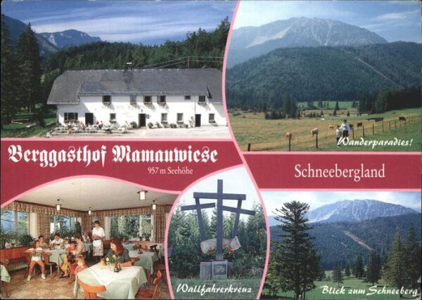 Gutenstein Niederoesterreich Berggasthof Schneebergland Wallfahrerkr