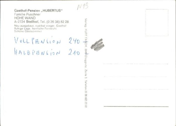 Hohe Wand Gasthof Pension Hubertus – Bild 2